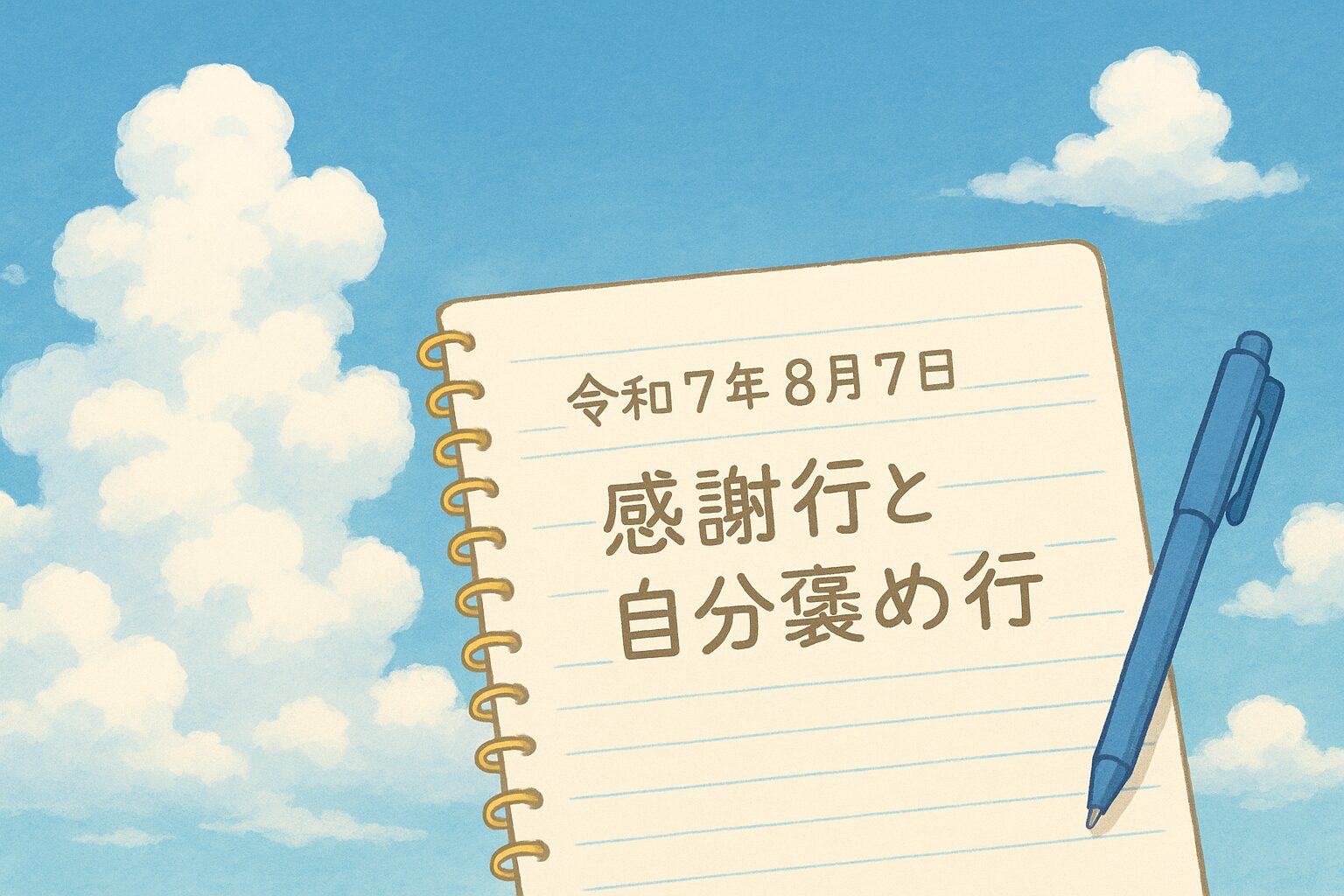 🌸感謝行と自分褒め行｜令和7年8月7日（木）